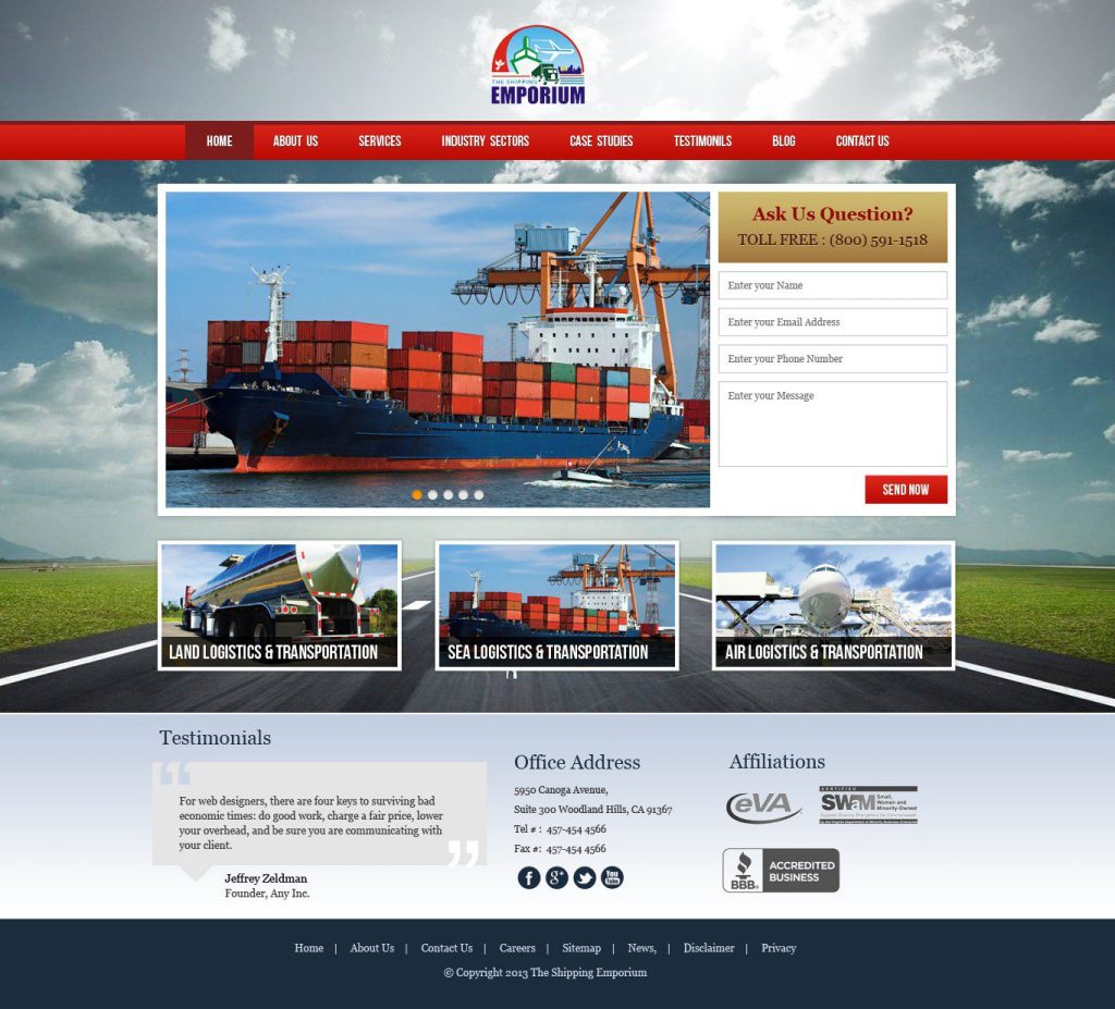 سایت ارزان وردپرسی برای شرکت صادرات و واردات
